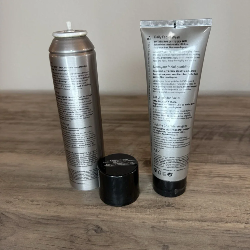 New Mary Kay MK Men Shave Foam 6.5Oz & Daily Facial Wash 4.7 Oz Set Discontinued